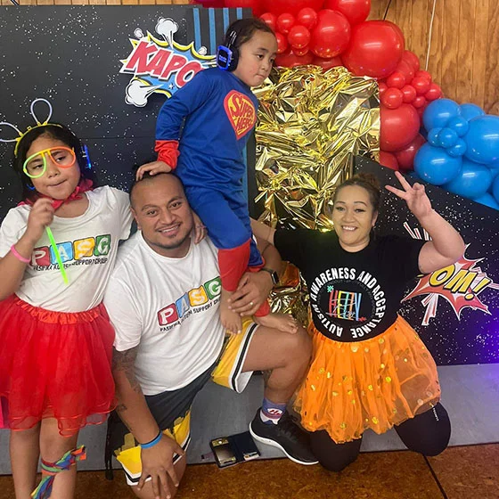 Daniel Filemoni with his wife and two children.